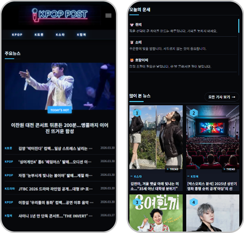 케이팝포스트 4 케이팝포스트 콘텐츠